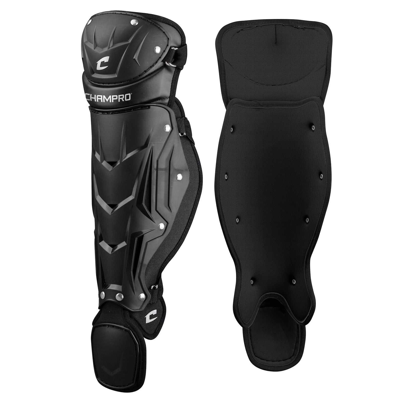 Champro CG105 Optimus MVP Single Knee Leg Guard 14.5 - Black - HIT a Double