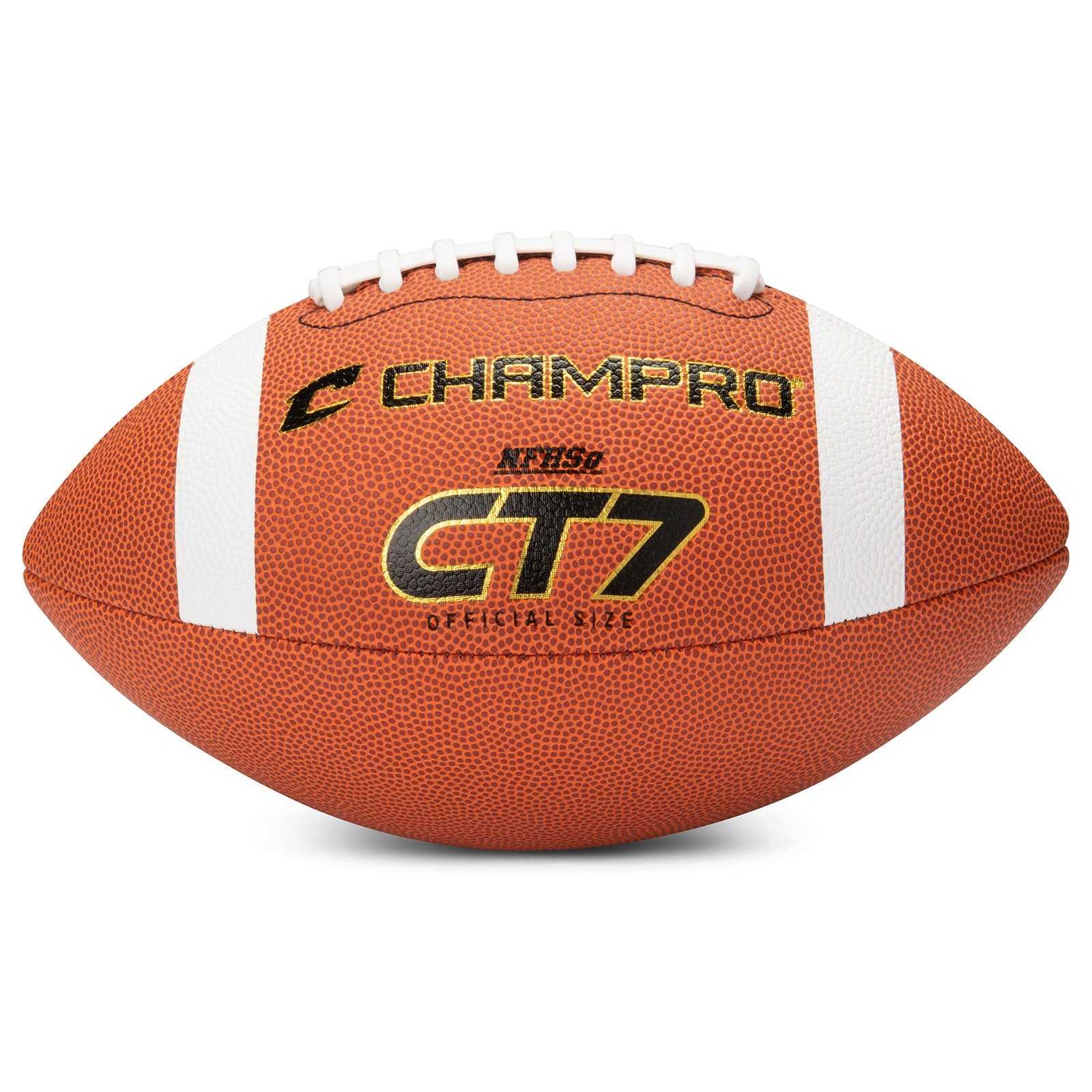 Champro FB7 CT7 "700" Composite Football - Tan White - HIT A Double