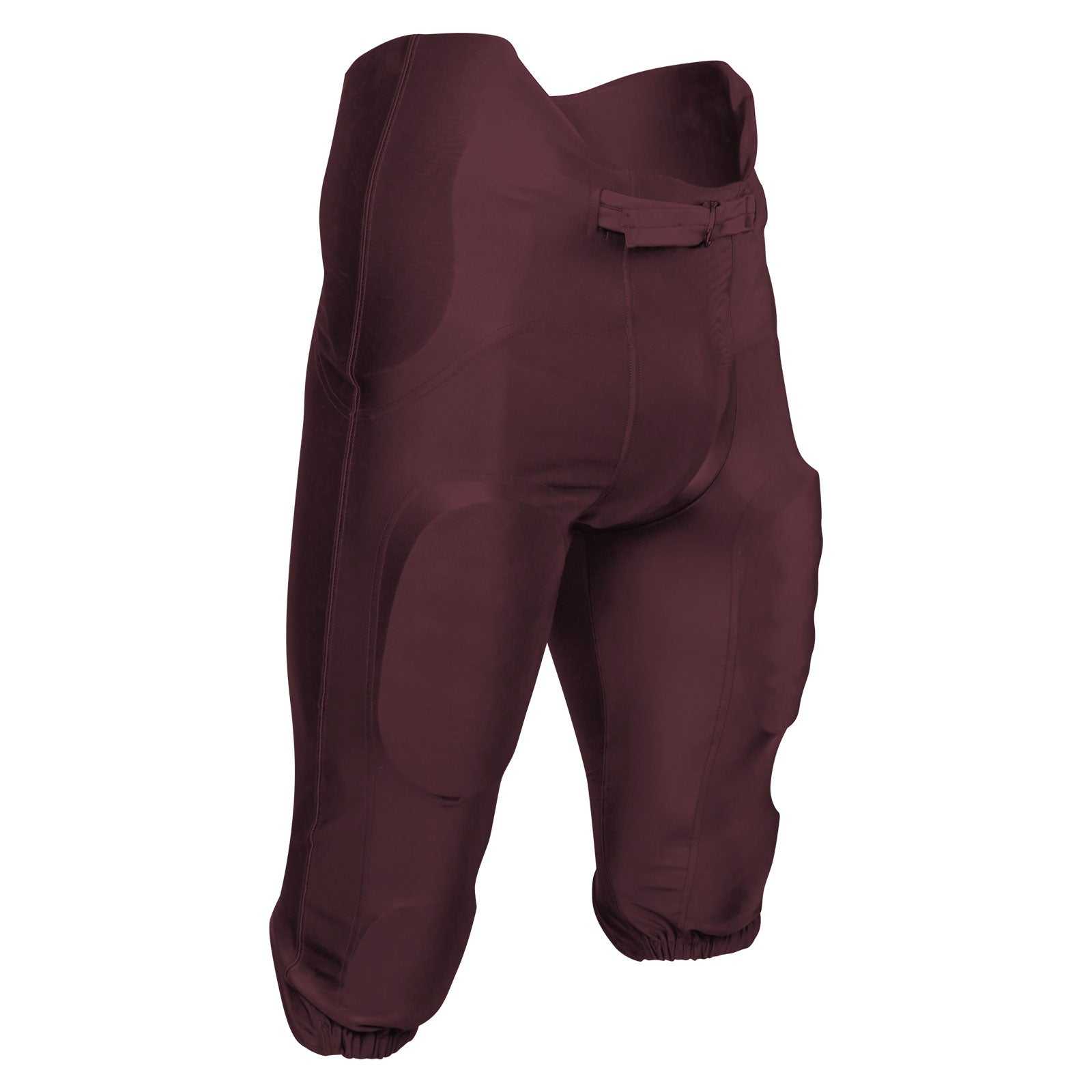 Champro FPU21 Bootleg 2 Integrated Football Pant with Built-In Pads - Maroon - HIT a Double