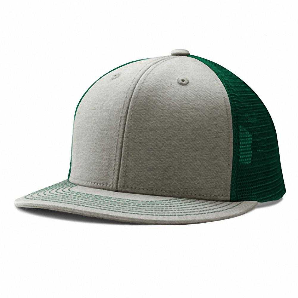 Champro HC5 Performance Trucker Snapback - Heather Forest Green Heather - HIT A Double