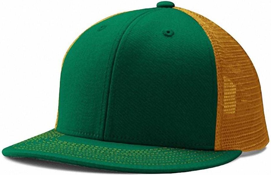 Champro HC5 Performance Trucker Snapback - Forest Green Gold Forest Green - HIT a Double