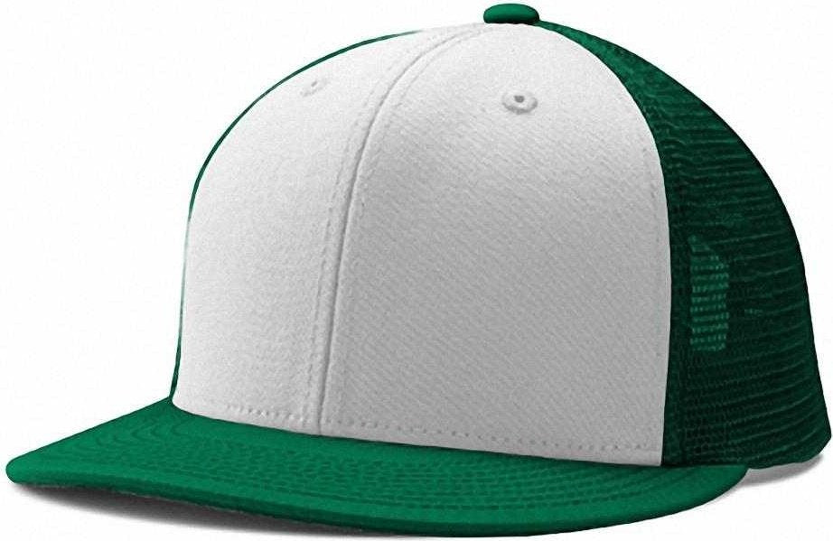 Champro HC5 Performance Trucker Snapback - White Forest Green Forest Green - HIT a Double