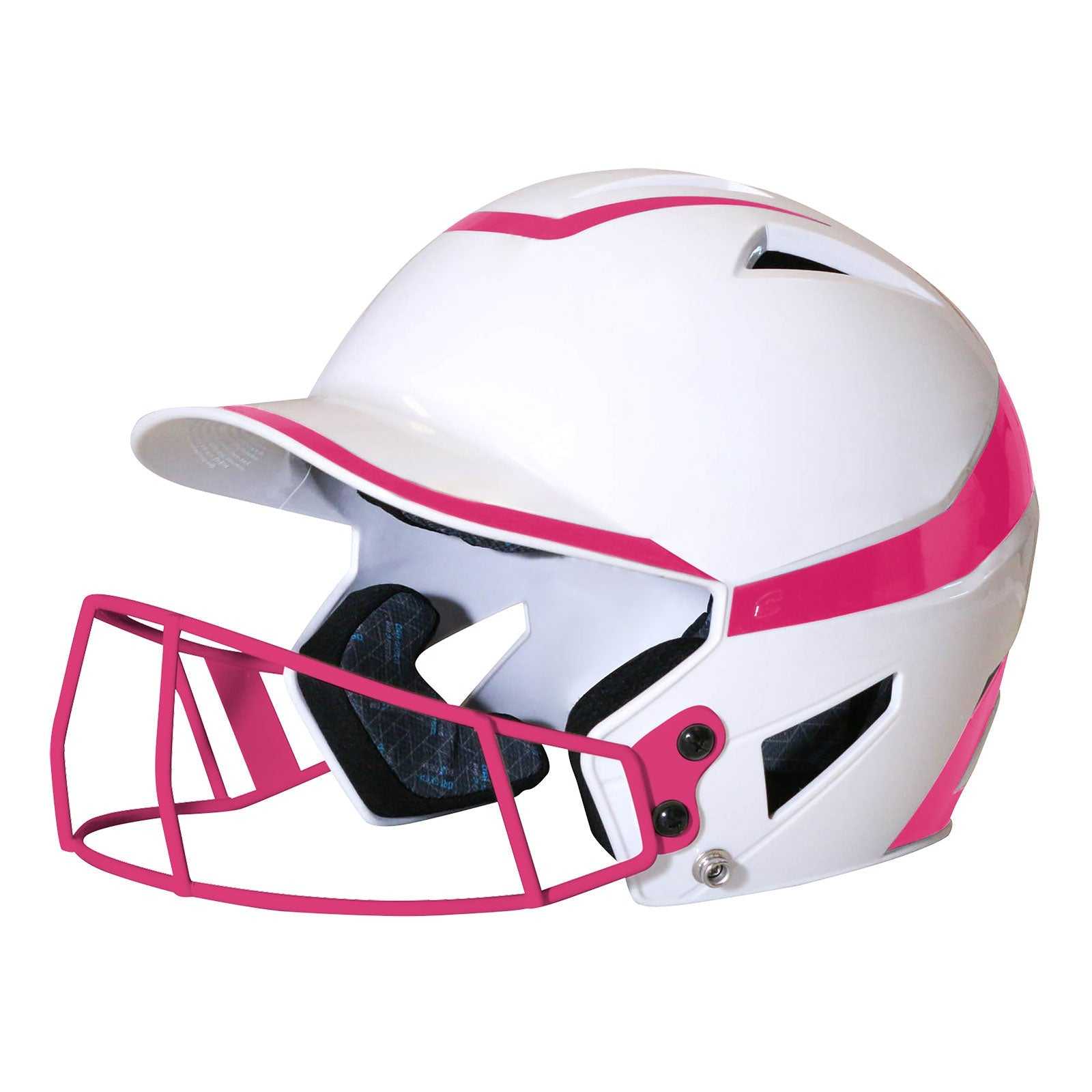 Champro HXFPG2 HX Rise Pro Softball Helmet with Facemask - White Optick - HIT a Double