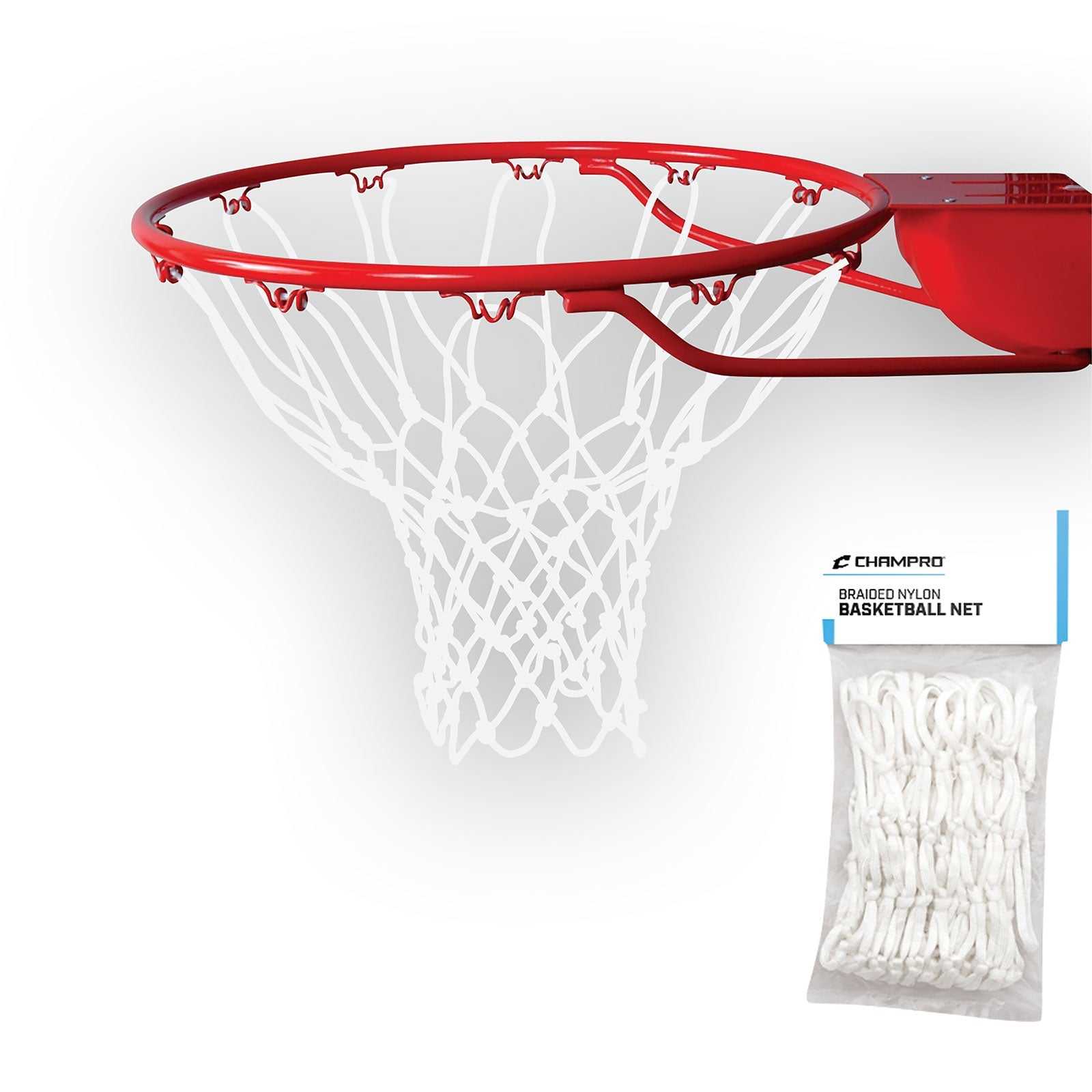 Champro NG03 Basketball Net Braided Nylon - White - HIT a Double