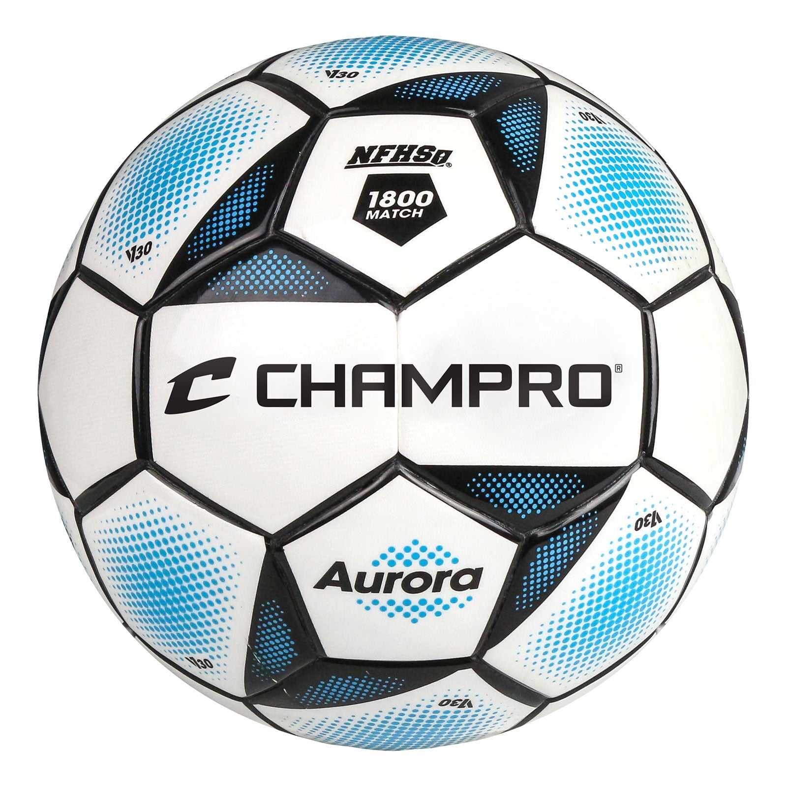 Champro SB1800 Aurora Thermal Bonded Soccer Ball "1800" - Black Optic Blue - HIT a Double