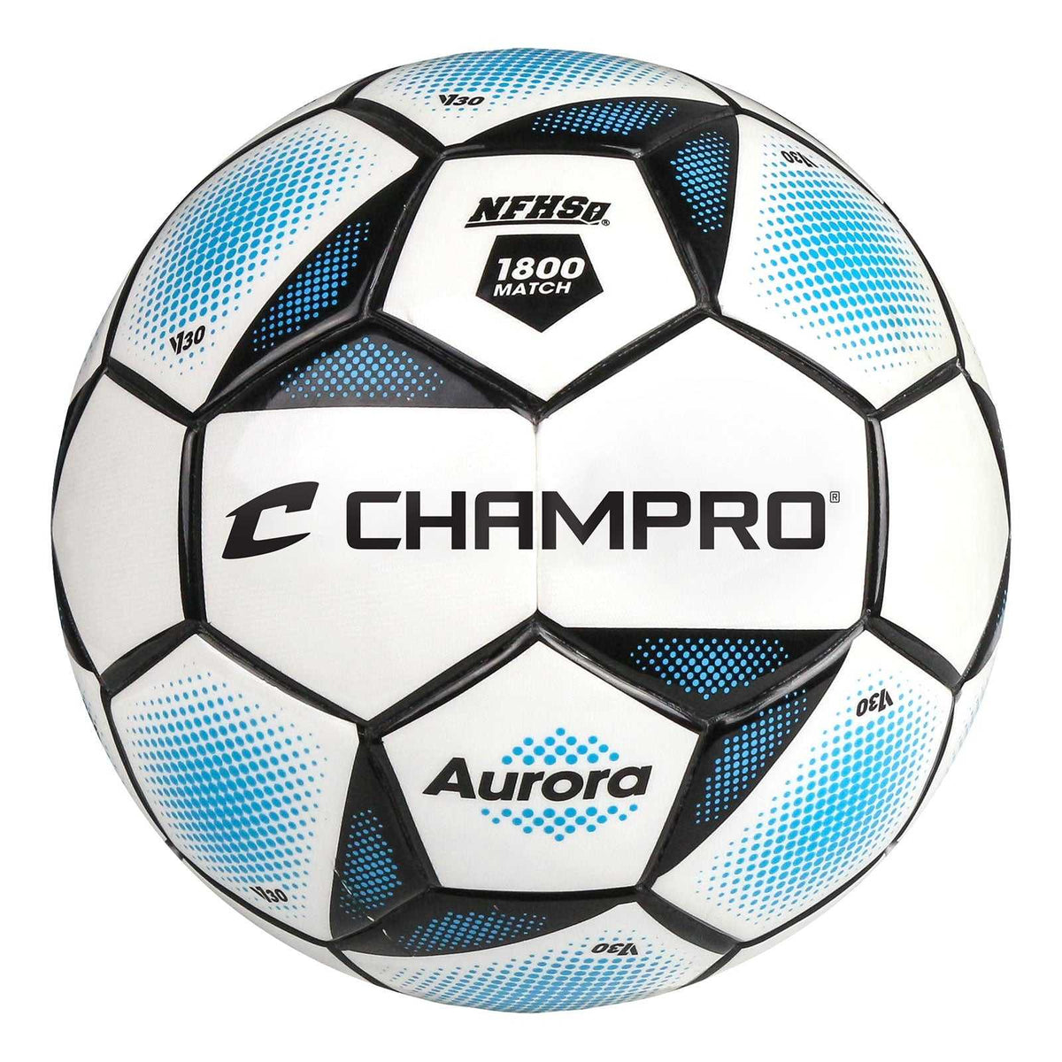 Champro SB1800 Aurora Thermal Bonded Soccer Ball &quot;1800&quot; - Black Optic Blue - HIT a Double