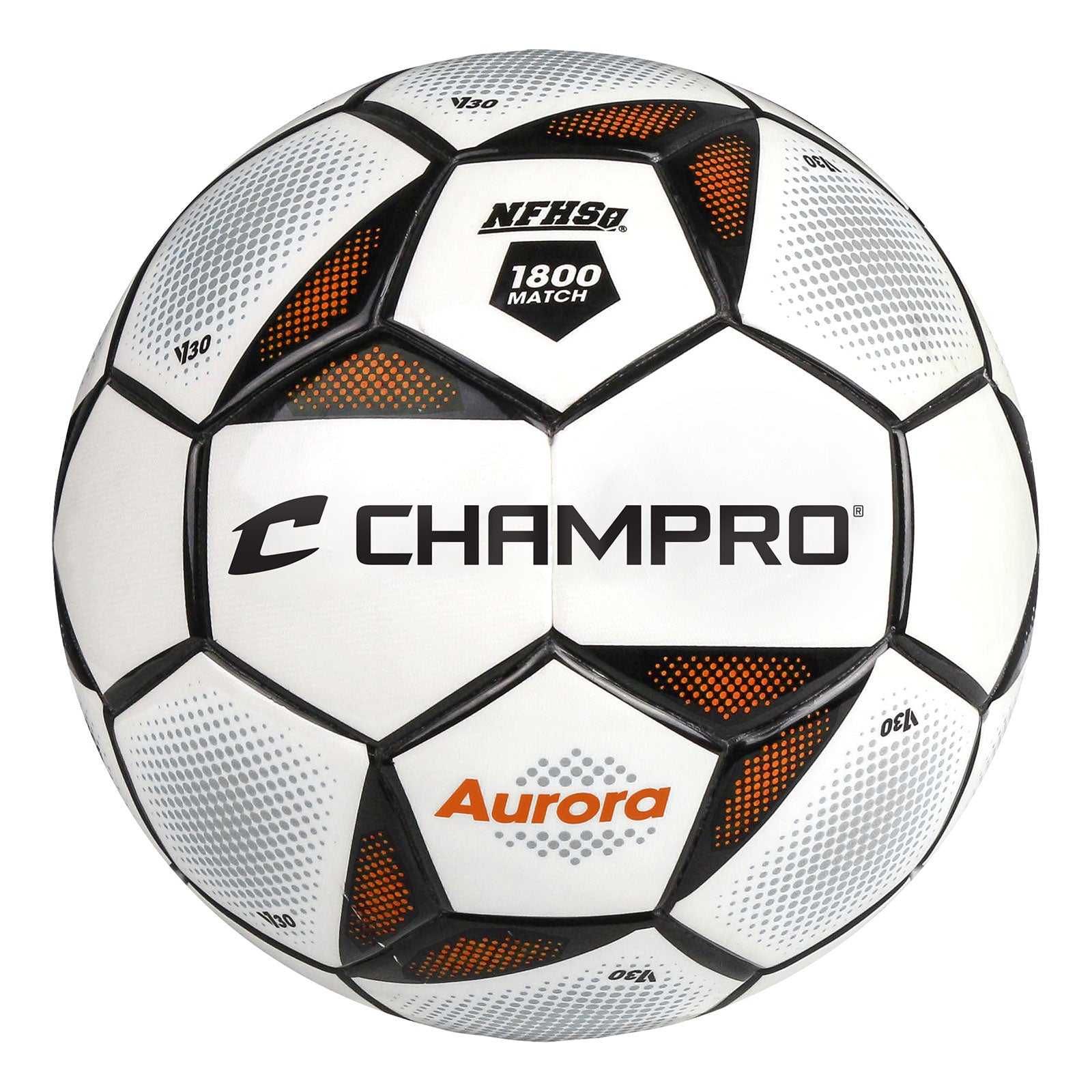 Champro SB1800 Aurora Thermal Bonded Soccer Ball "1800" - Black Optic Orange - HIT a Double