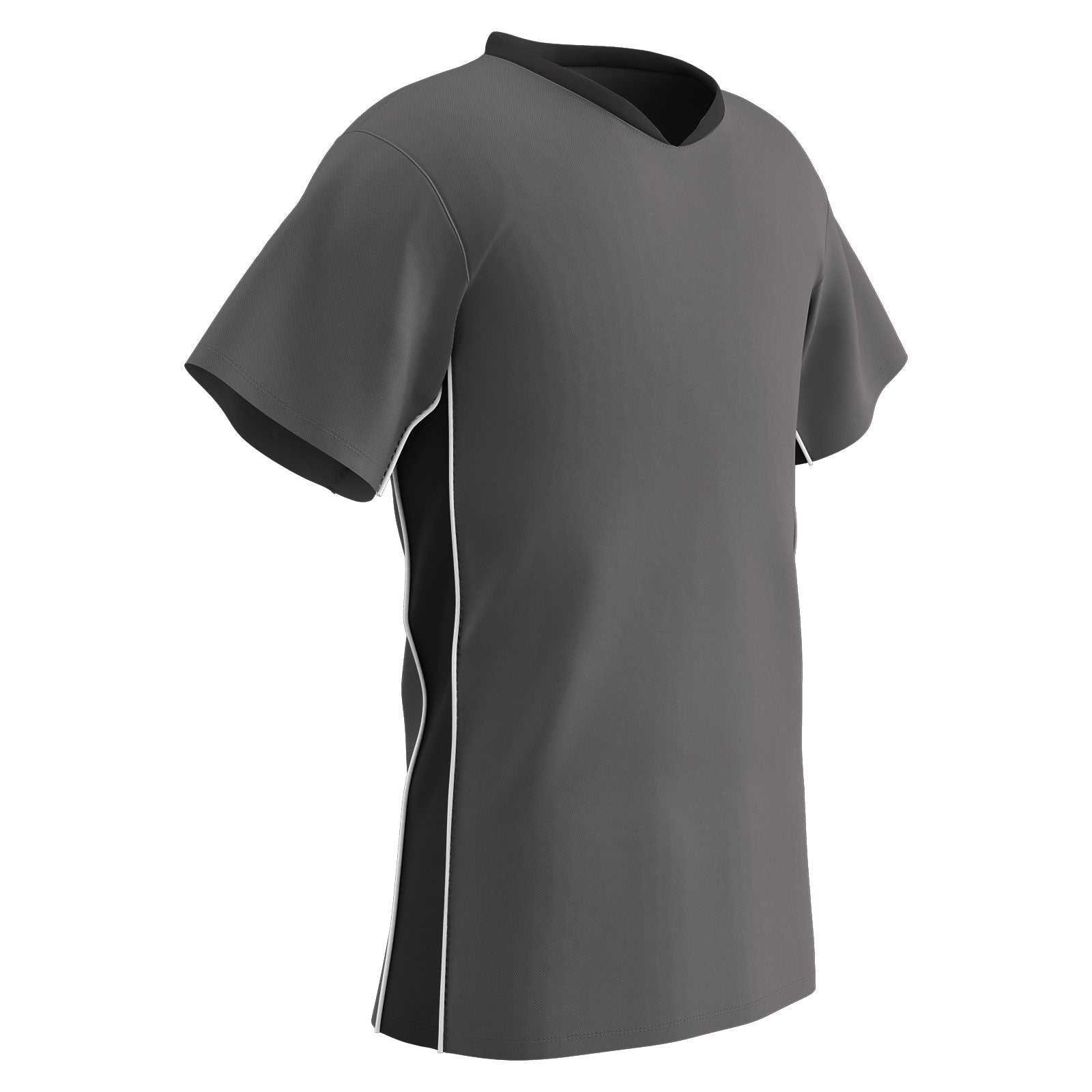 Champro SJ10 Header Soccer Jersey - Charcoal Black White - HIT a Double