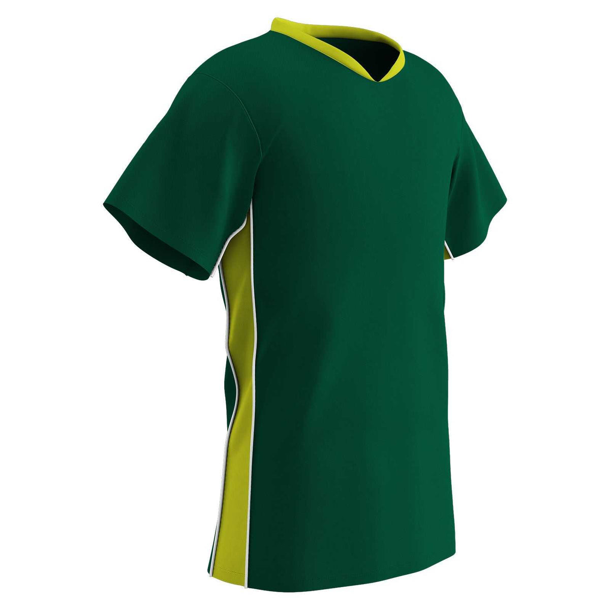 Champro SJ10 Header Soccer Jersey - Forest Optic Yellow White - HIT a Double