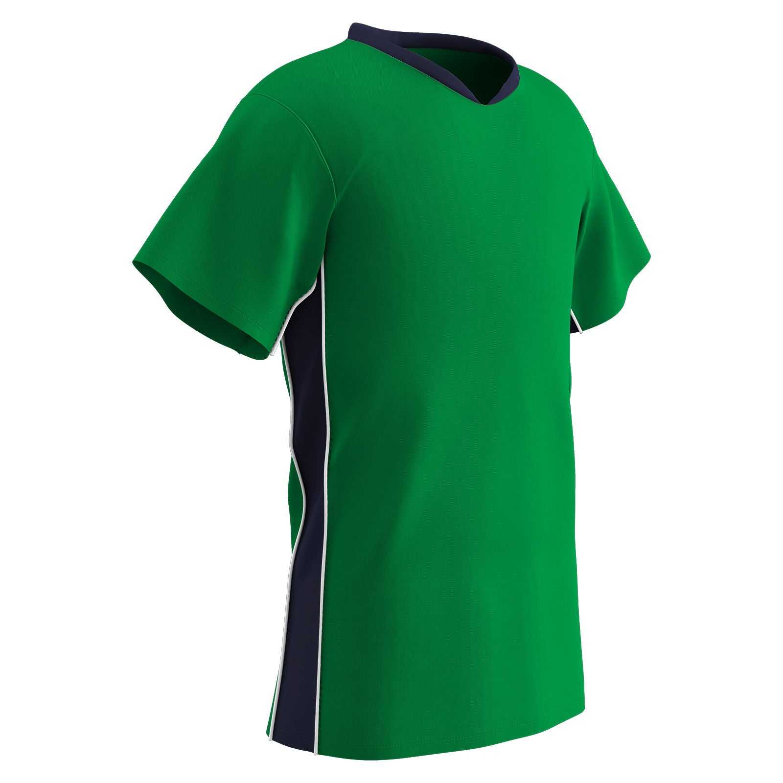 Champro SJ10 Header Soccer Jersey - Neon Green Navy White - HIT a Double