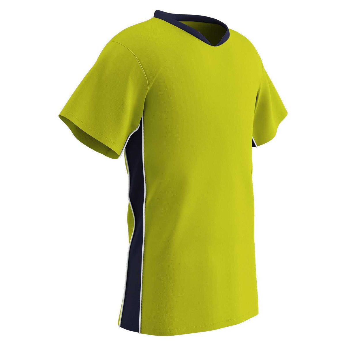 Champro SJ10 Header Soccer Jersey - Optic Yellow Navy White - HIT a Double