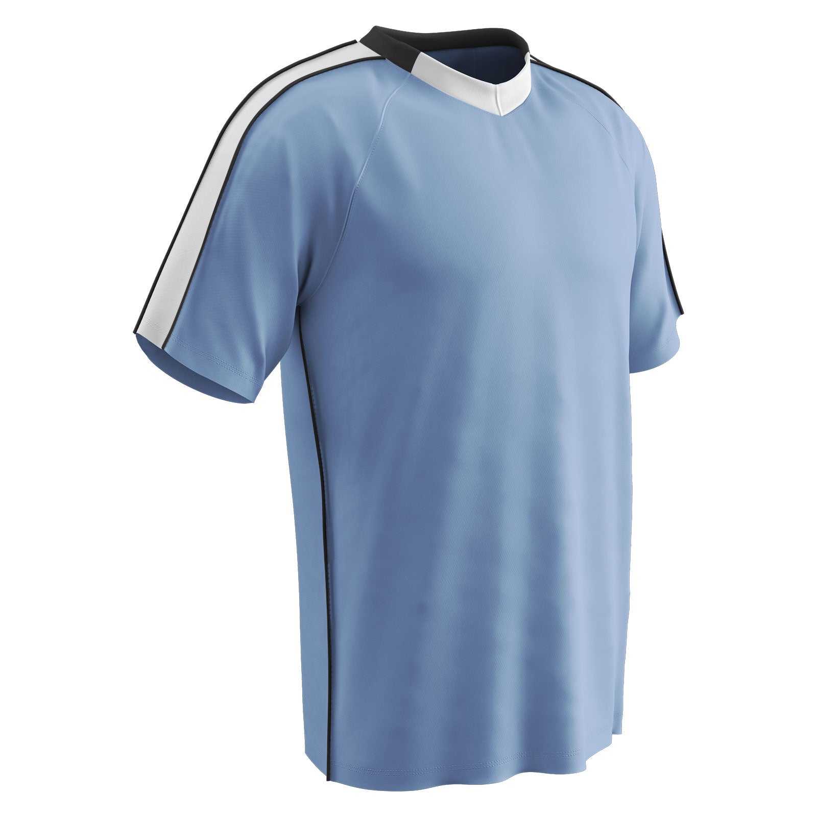 Champro SJ20 Mark Soccer Jersey - Light Blue White Black - HIT a Double