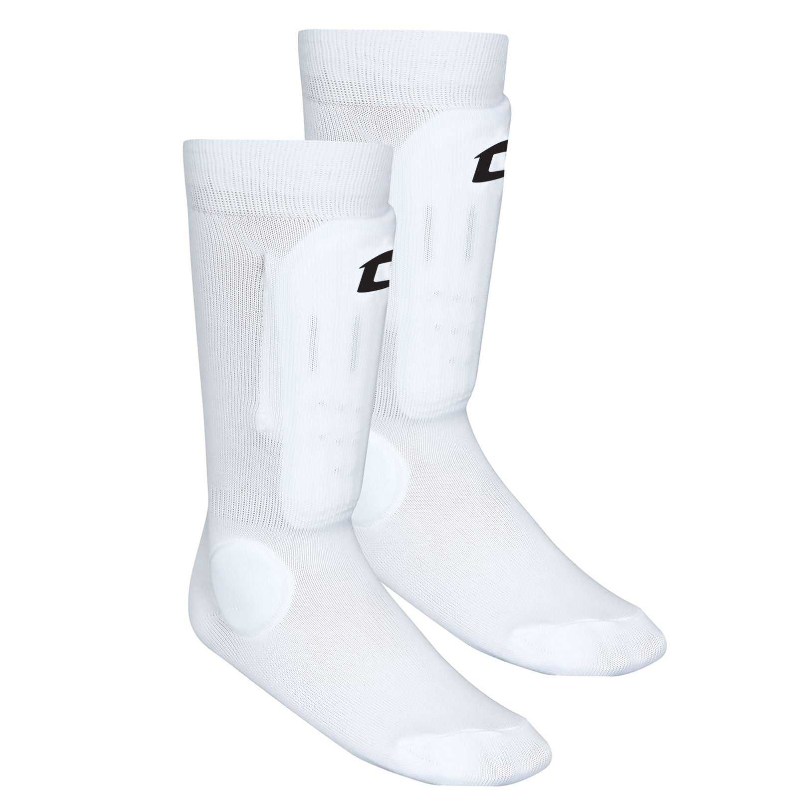 Champro SSG6 Sock Style Shin Guard Pair - White - HIT a Double