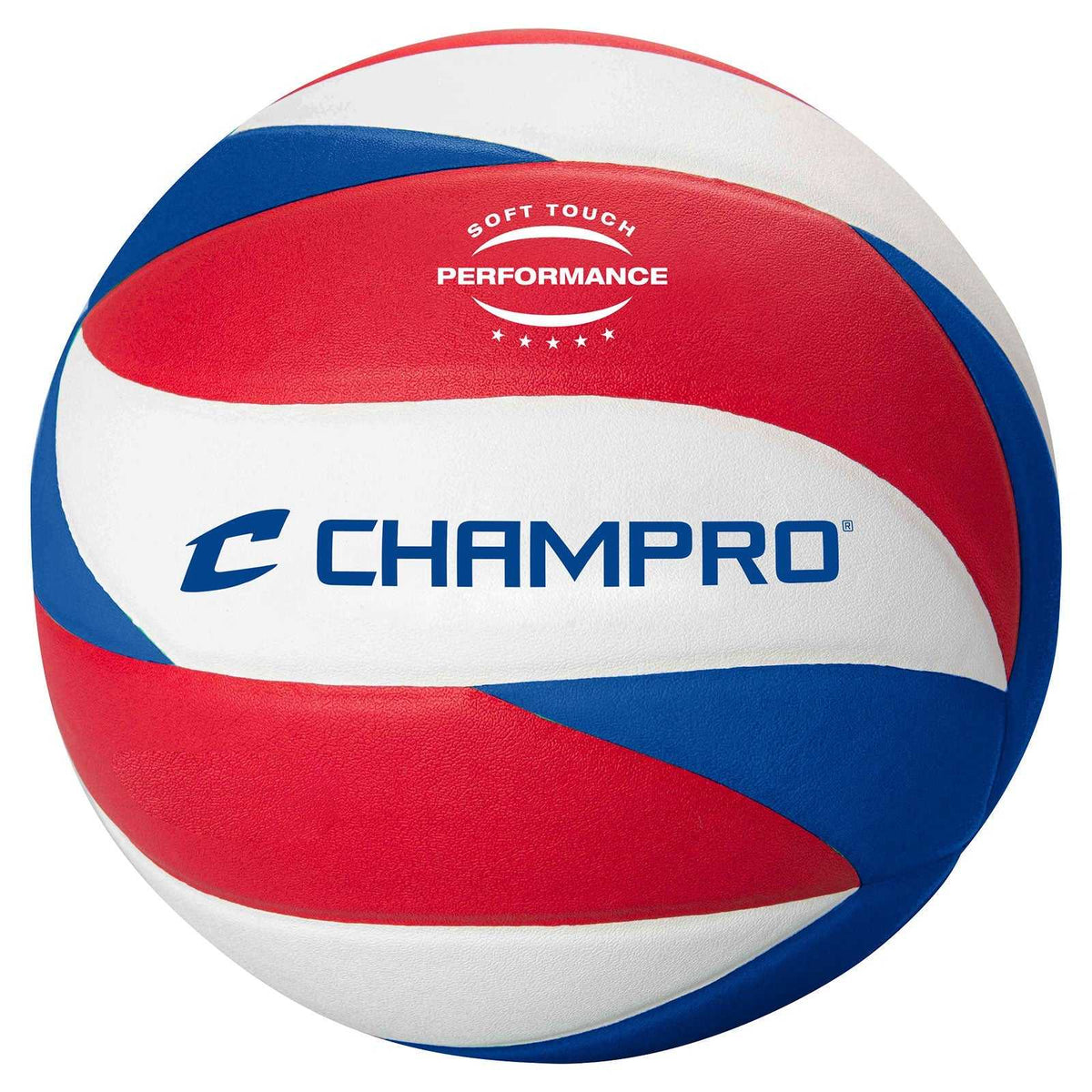 Champro VBST900 Wave Soft Touch Pro Performance Volleyball - Scarlet White Royal - HIT a Double
