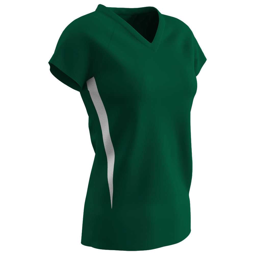 Champro VJ13 Spike Ladies Volleyball Jersey - Forest White - HIT a Double