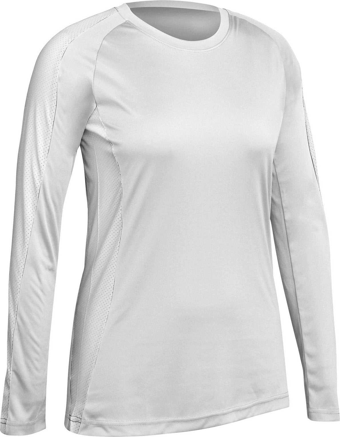 Champro VJ8 Triumphant Ladies Long Sleeve Volleyball Jersey - White - HIT a Double