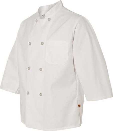 Chef Designs 0402 Three-Quarter Sleeve Chef Coat - White - HIT a Double - 2