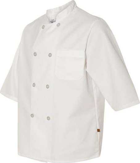 Chef Designs 0404 Half Sleeve Chef Coat - White - HIT a Double - 2