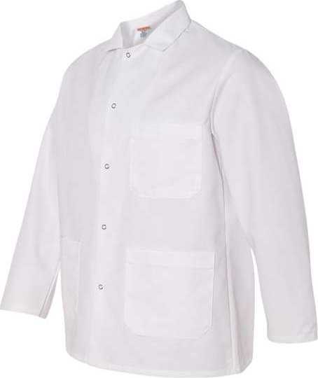 Chef Designs 0406 Gripper Front Short Butcher Coat - White - HIT a Double - 2