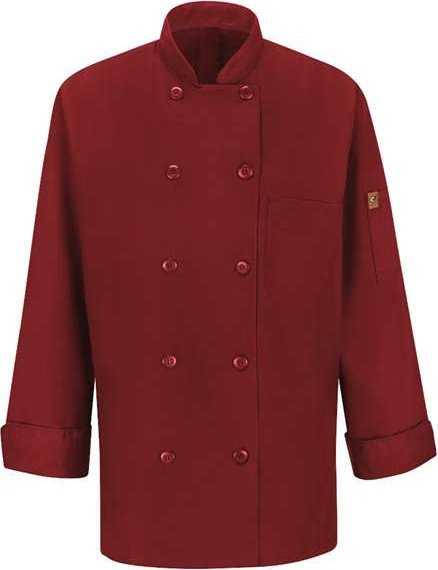 Chef Designs 041X Women&#39;s Mimix Chef Coat with OilBlok - Fireball Red - HIT a Double - 1