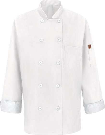 Chef Designs 041X Women&#39;s Mimix Chef Coat with OilBlok - White - HIT a Double - 1