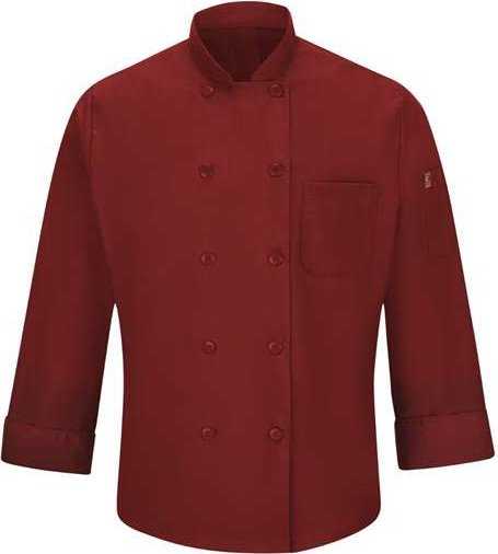 Chef Designs 042X Mimix Chef Coat with OilBlok - Fireball Red - HIT a Double - 1
