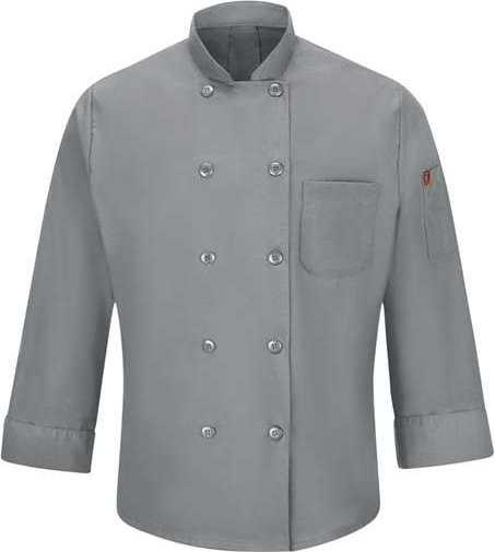 Chef Designs 042X Mimix Chef Coat with OilBlok - Gray - HIT a Double - 1