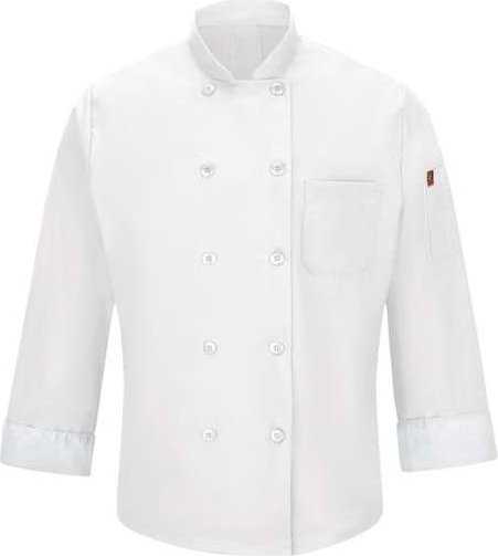 Chef Designs 042X Mimix Chef Coat with OilBlok - White - HIT a Double - 1