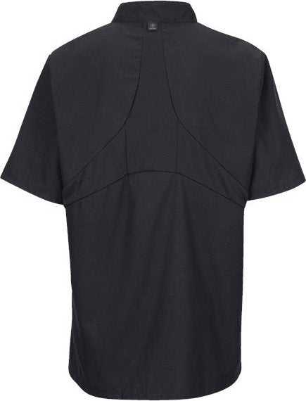 Chef Designs 045X Women&#39;s Mimix Short Sleeve Chef Coat with OilBlok - Black - HIT a Double - 2