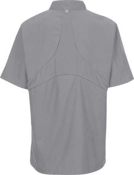Chef Designs 045X Women&#39;s Mimix Short Sleeve Chef Coat with OilBlok - Gray - HIT a Double - 2