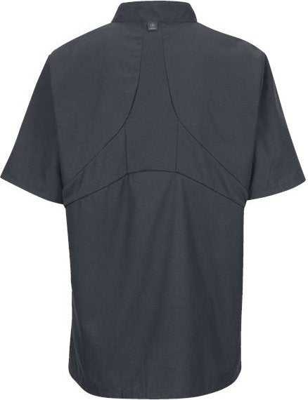 Chef Designs 046X Mimix Short Sleeve Chef Coat with OilBlok - Charcoal - HIT a Double - 2