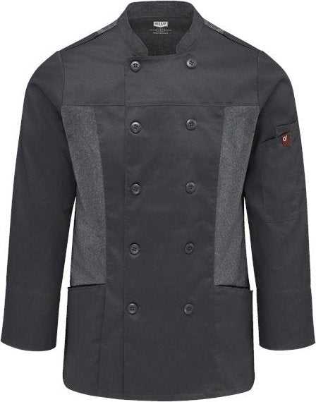 Chef Designs 053W Women&#39;s Deluxe Airflow Chef Coat - Charcoal - HIT a Double - 1