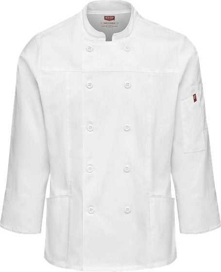 Chef Designs 053W Women&#39;s Deluxe Airflow Chef Coat - White - HIT a Double - 1
