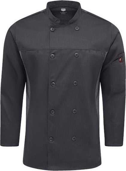 Chef Designs 054M Deluxe Airflow Chef Coat - Charcoal - HIT a Double - 1
