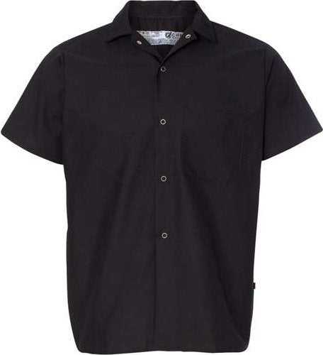 Chef Designs 5020 Poplin Cook Shirt with Gripper Closures - Black - HIT a Double - 1
