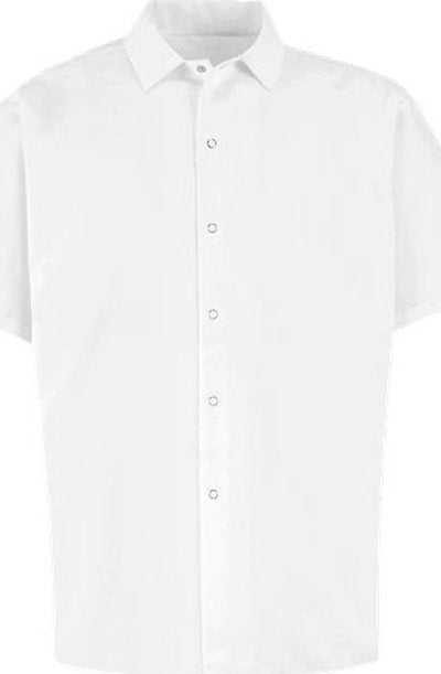 Chef Designs 5050L Poly/Cotton Cook Shirt Longer Length - White - HIT a Double - 1