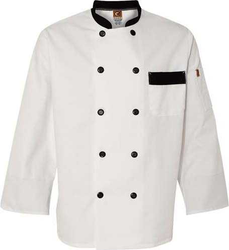 Chef Designs KT74 Garnish Chef Coat - White - HIT a Double - 1