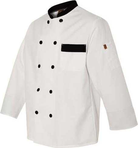 Chef Designs KT74 Garnish Chef Coat - White - HIT a Double - 2