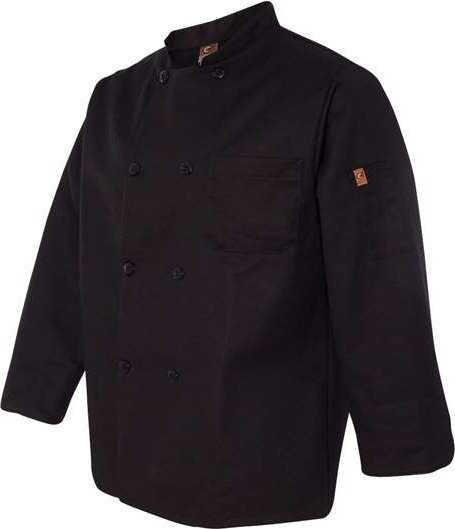 Chef Designs KT76 Black Traditional Chef Coat - Black - HIT a Double - 2