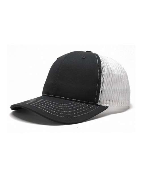 Classic Caps USA100 USA-Made Trucker Cap - Charcoal White - HIT a Double