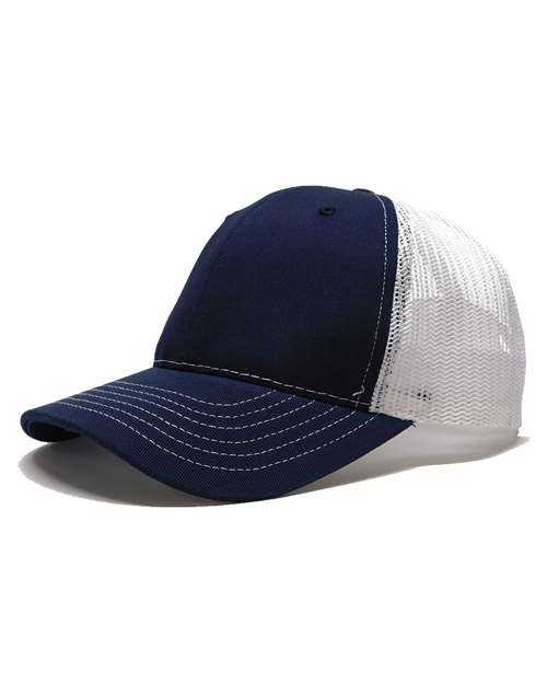 Classic Caps USA100 USA-Made Trucker Cap - Navy White - HIT a Double