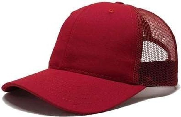 Classic Caps USA100 USA-Made Trucker Cap - Red - HIT a Double