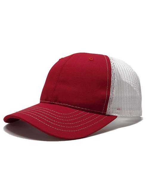 Classic Caps USA100 USA-Made Trucker Cap - Red White - HIT a Double