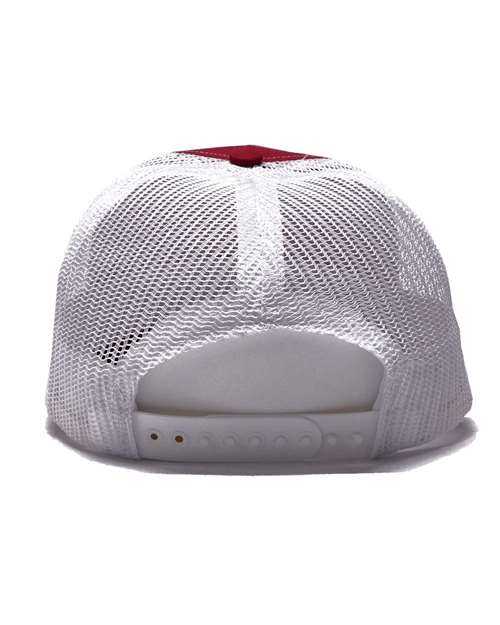 Classic Caps USA100 USA-Made Trucker Cap - Red White - HIT a Double