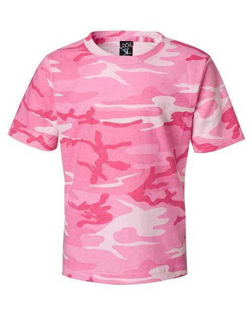 Code Five 2207 Youth Camouflage T-Shirt - Pink Woodland - HIT a Double