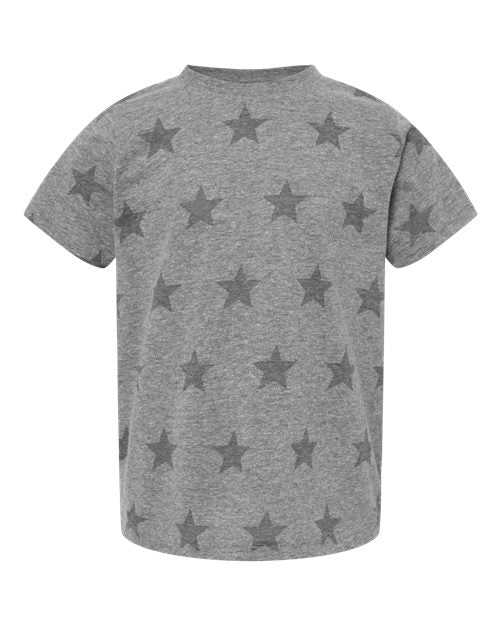 Code Five 3029 Toddler Star Print Tee - Granite Heather Star - HIT a Double