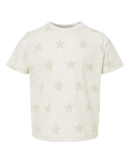 Code Five 3029 Toddler Star Print Tee - Natural Heather Star - HIT a Double