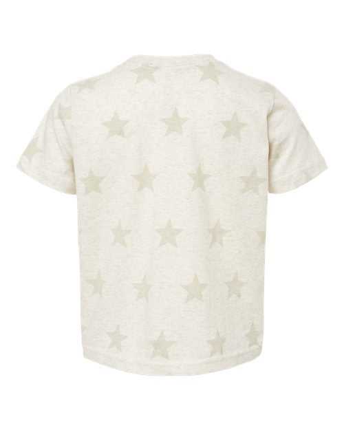 Code Five 3029 Toddler Star Print Tee - Natural Heather Star - HIT a Double