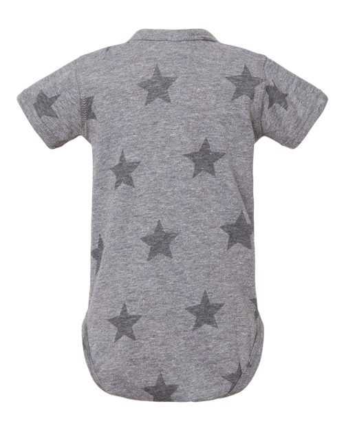 Code Five 4329 Infant Star Print Bodysuit - Granite Heather Star - HIT a Double