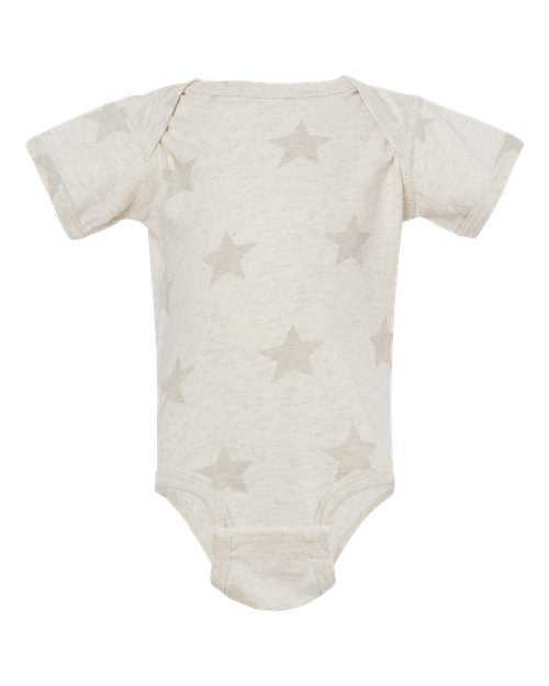 Code Five 4329 Infant Star Print Bodysuit - Natural Heather Star - HIT a Double